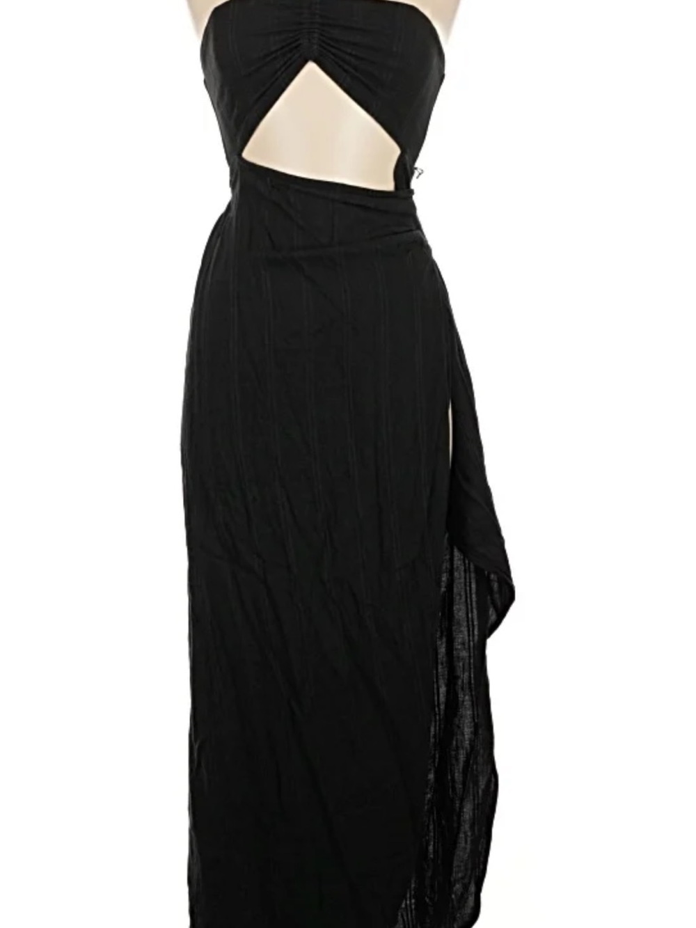 Revolve l*space Black Cutout Maxi Dress with Side Slit